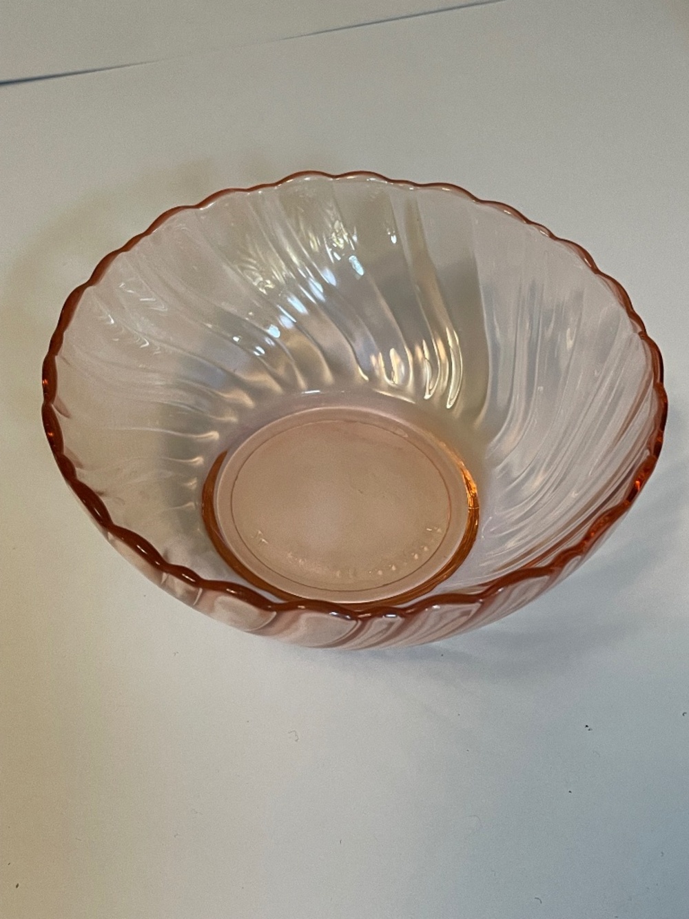 Arcoroc Vintage Rosaline Swirled Glass Dessert Bowl